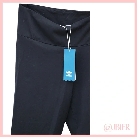 Adidas Black Logo Leggings - Picture 9 of 10